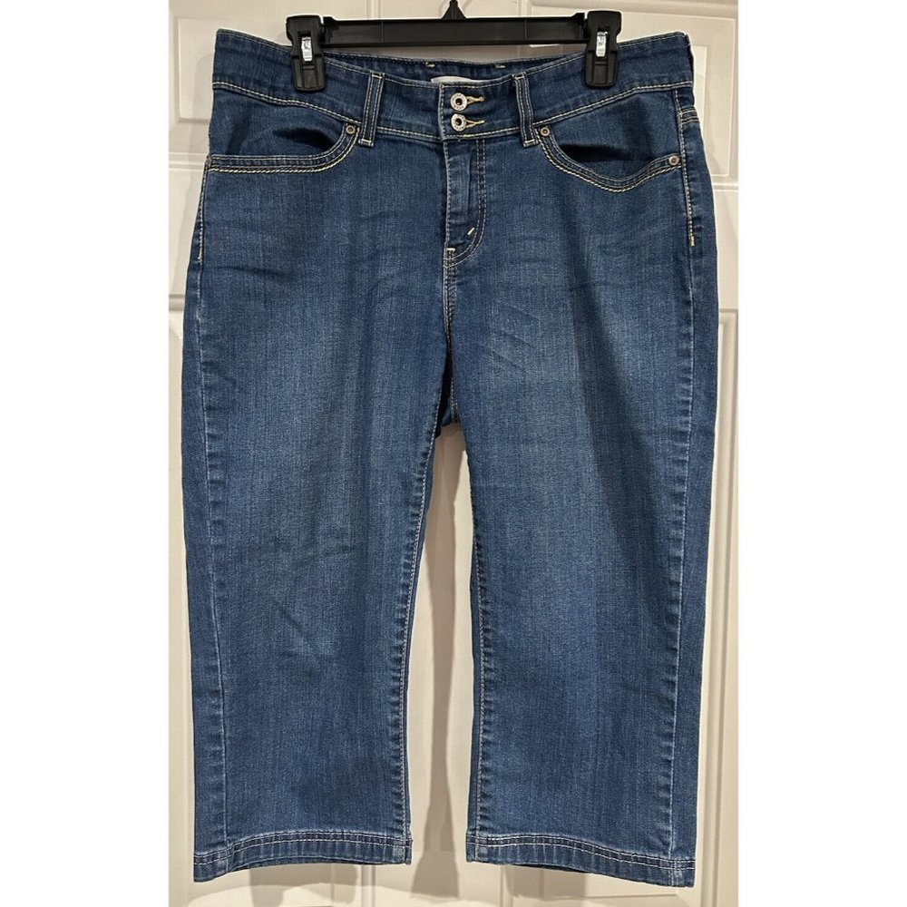 Levi’s Denim Capris Zipper w/Double Button Closure Pockets Sz - 12